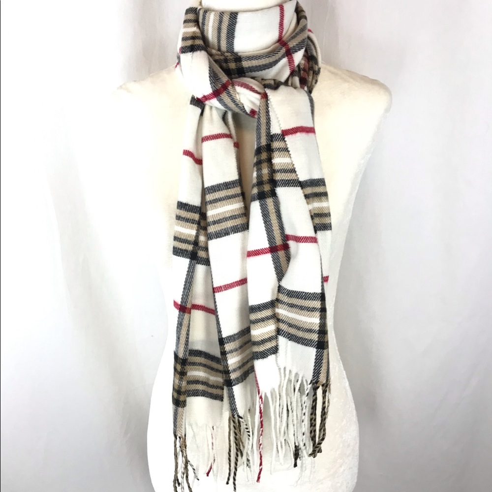 *2/$20* Super Soft Plaid Scarf w/ Fringe - Picture 2 of 6